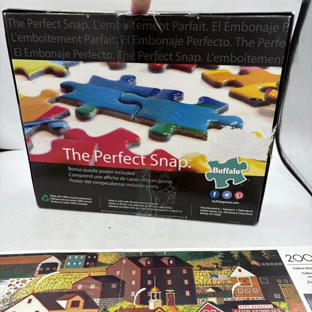 Buffalo Games Jigsaw Puzzle Charles Wysocki The Cambridge 2000 Pieces w Poster
